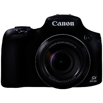 Canon PowerShot SX60 HS Bridge Camera, HD 1080p, 16.1MP, 65x Optical Zoom, 3” LCD Screen, Black Canon PowerShot SX60 HS Bridge Camera, HD 1080p, 16.1MP, 65x Optical Zoom, 3” LCD Screen, Black